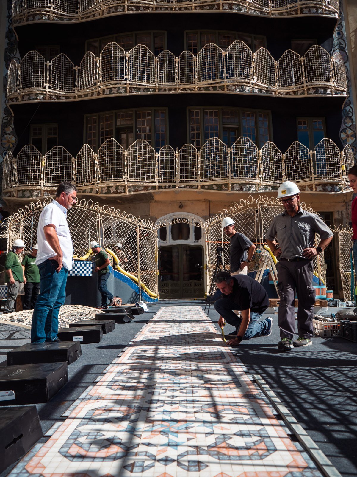 mosaics, ironwork, and pergolas of gaudí's casa batlló in barcelona restored after a century
