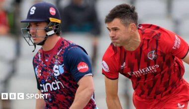 James Anderson has seven wickets in three T20 Blast games