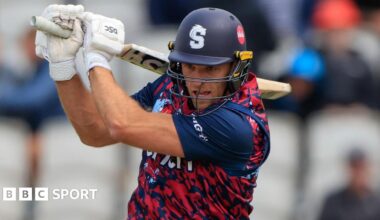 David Willey batting for the Northamptonshire Steelbacks