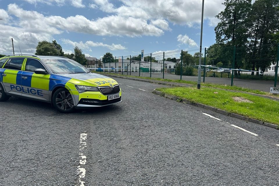 Police at the scene of the security alert Credit: PSNI