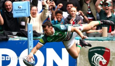 A mock-up of an billboard for the Prem featuring Bristol Bears winger Gabriel Ibitoye