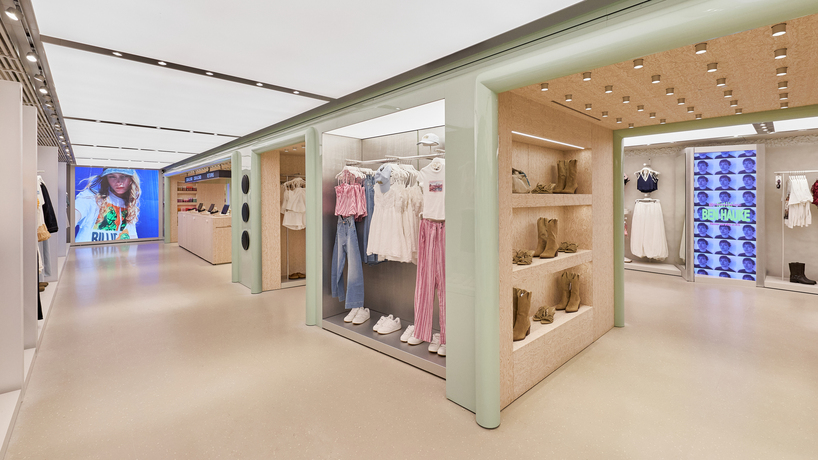 el departamento sculpts sensory-driven gen Z interiors for bershka ibiza flagship store