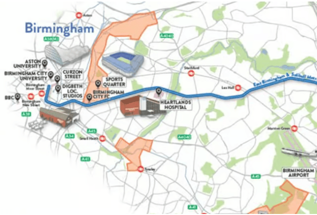 And here is a map of the prospective new transport links in the city