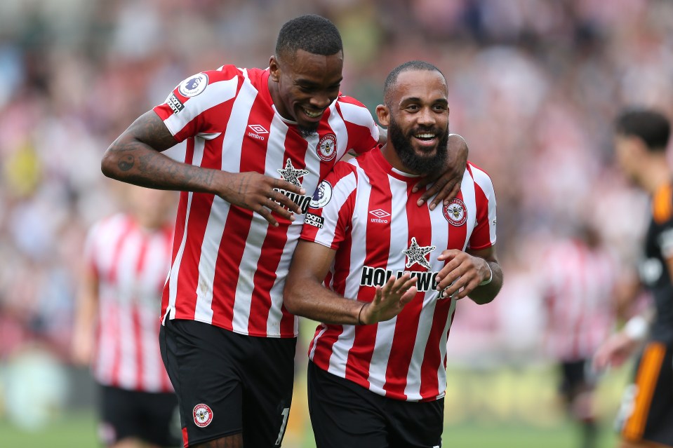 Ivan Toney and Bryan Mbeumo played alongside each other at Brentford for four years