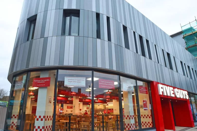 Five Guys in Queens Square, Liverpool city centre.
