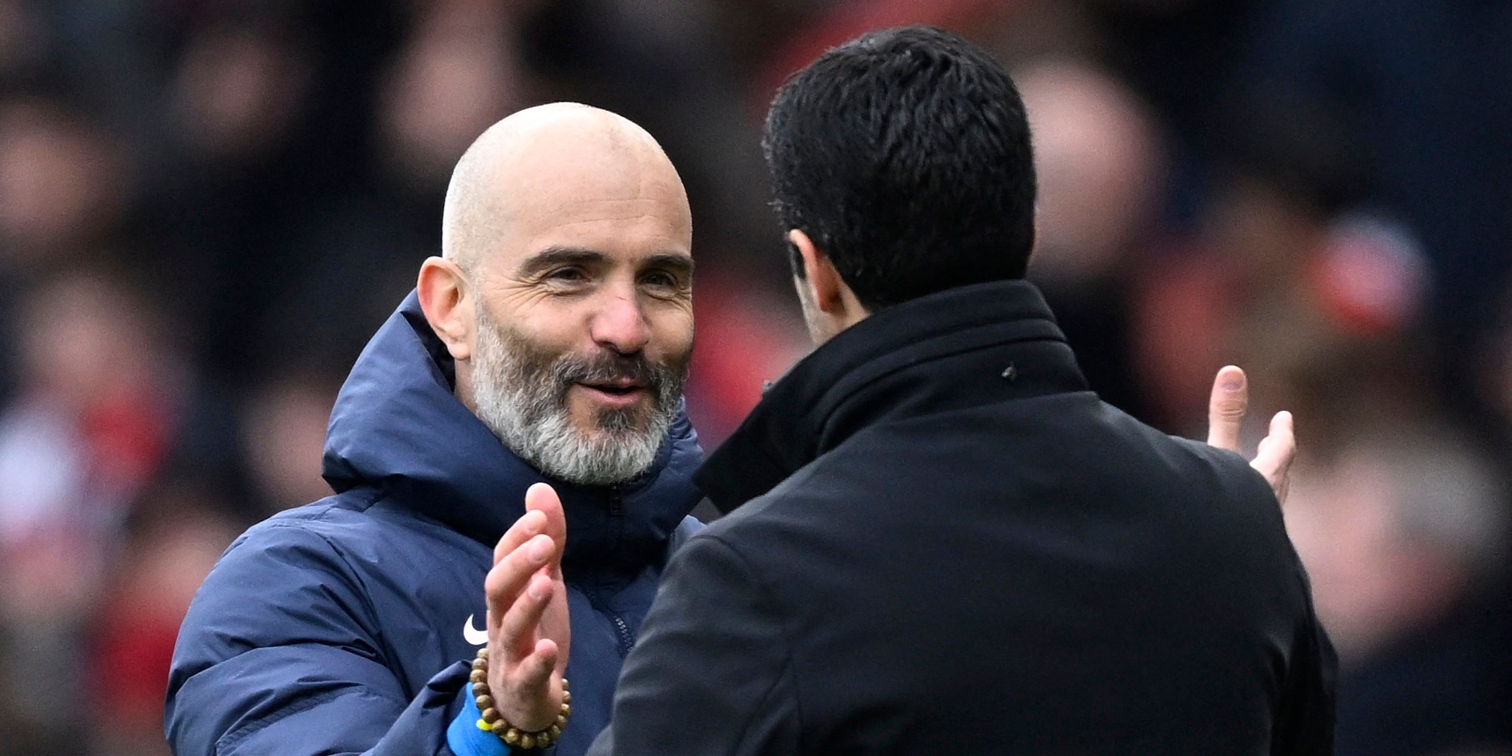 Chelsea manager Enzo Maresca and Arsenal manager Mikel Arteta