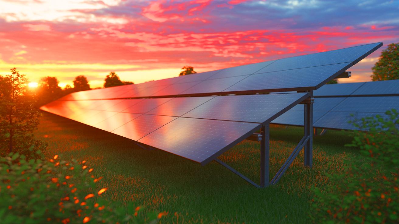 Illustration of China's breakthrough in solar technology with a photothermal cocrystal achieving 67% efficiency. Image generated by AI.