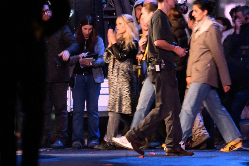 Jenna Ortega leaving the set of the film "Ghostwriter" in Glasgow.