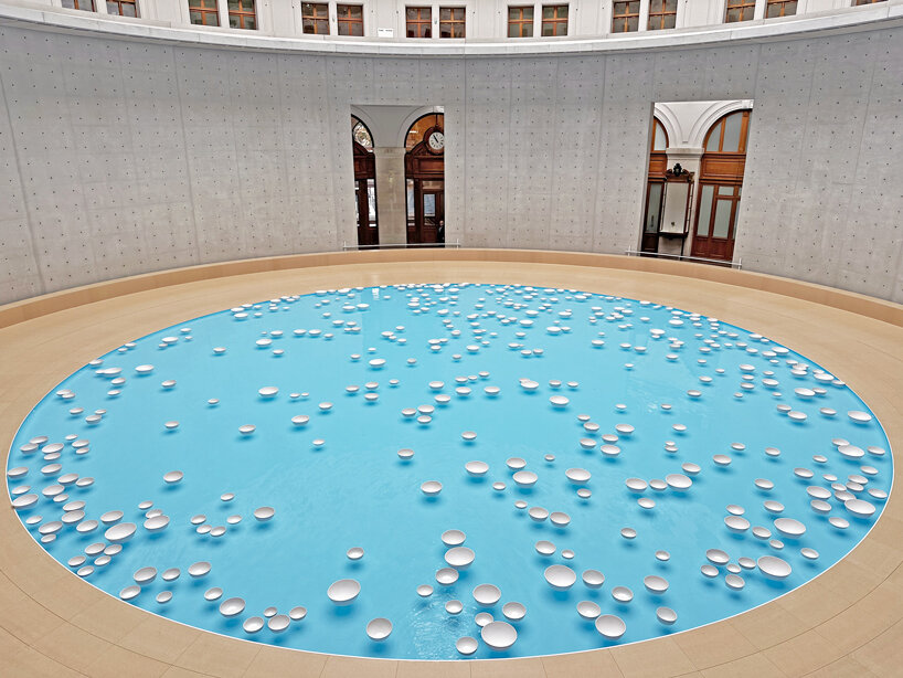 céleste boursier-mougenot turns bourse de commerce into immersive aquatic soundscape
