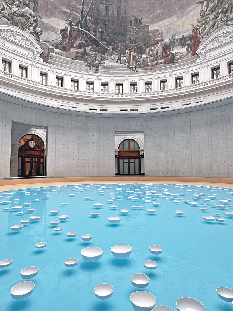 céleste boursier-mougenot turns bourse de commerce into immersive aquatic soundscape