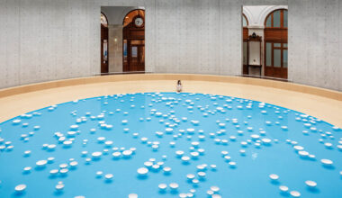 clinamen by céleste boursier-mougenot at the bourse de commerce