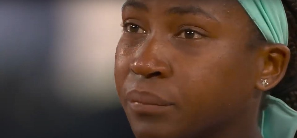 She got tearful giving her post-game speech