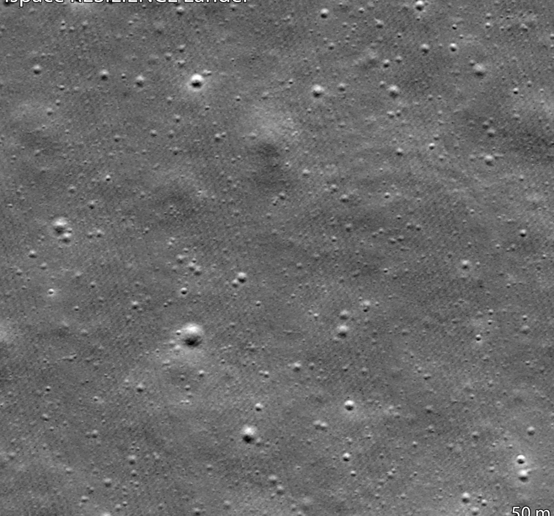 NASA’s LRO Views ispace HAKUTO-R Mission 2 Moon Lander Impact Site