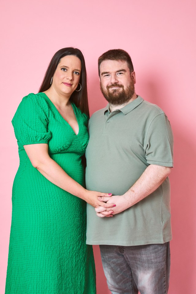 Portrait of a couple holding hands.
