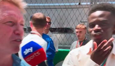 'He's not very friendly' - Bukayo Saka snubs Sky interview and gets called out by F1 champion