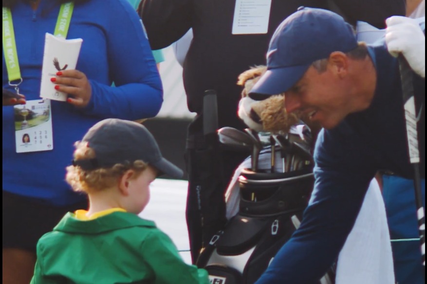 Rory McIlroy goes viral with perfect message for young fan wearing green jacket