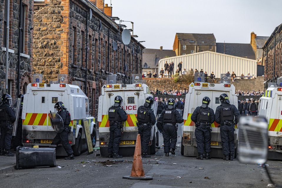 A second night of protests take place in Ballymena on June 10th 2025 (Photo by Kevin Scott) 