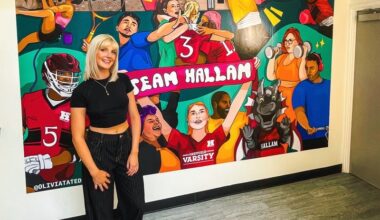 Olivia’s mural is a sporting tribute to university’s success