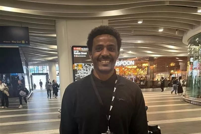 Noham, one of Standing Tall's success stories, now working for Network Rail at Birmingham New Street