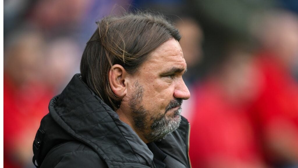 Leeds United's Daniel Farke looking serious