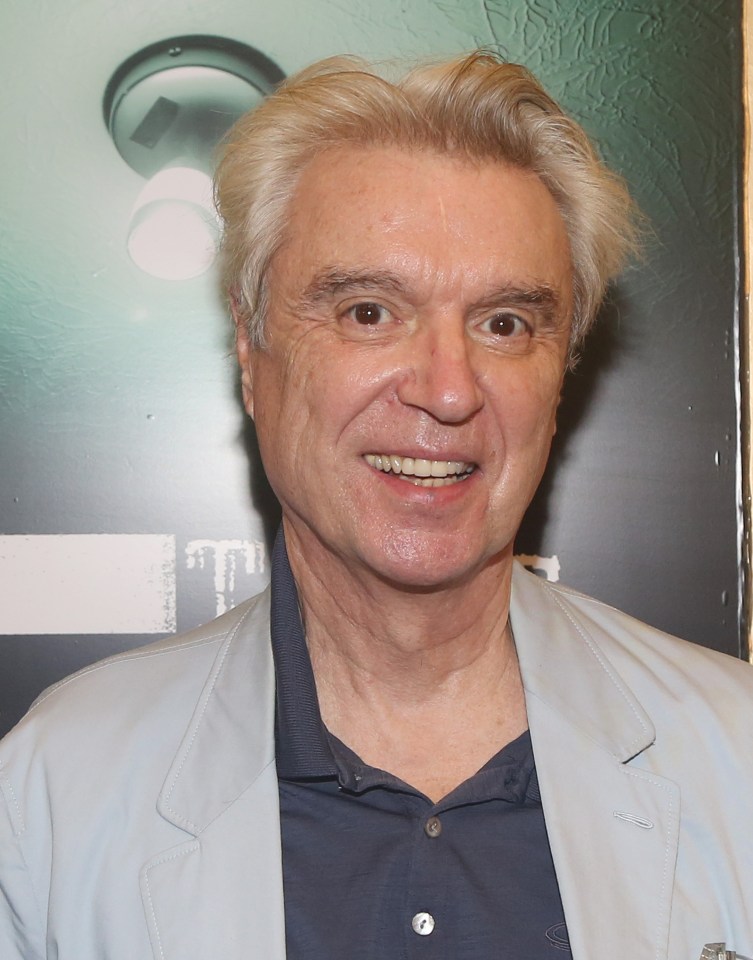 Portrait of David Byrne smiling.