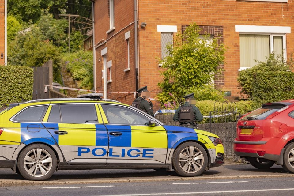 Police at the scene of a sudden death in the Shore Road area of North Belfast on June 3rd 2025 (Photo by Kevin Scott)