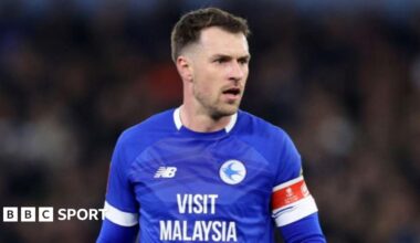 Aaron Ramsey in action for Cardiff City