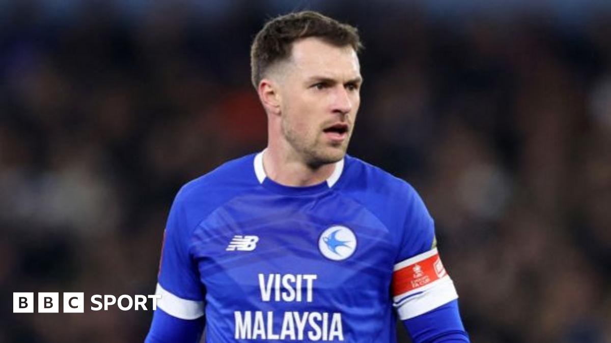 Aaron Ramsey in action for Cardiff City