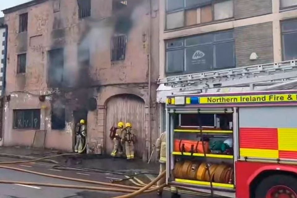NIFRS at scene of Newry blaze. Pic credit: Watchroom NI,