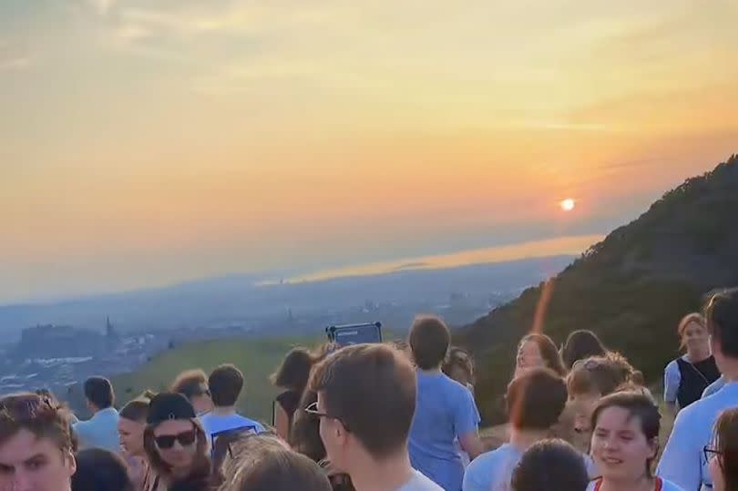 The rave took place at sunset