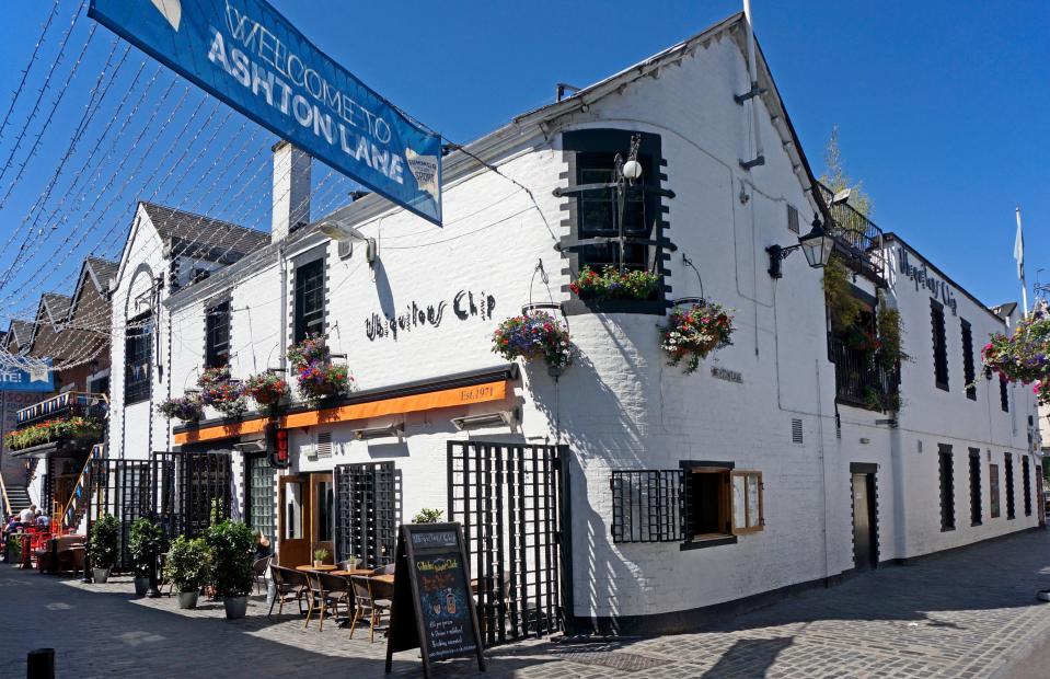 The Ubiquitous Chip pub in Ashton Lane, Glasgow.