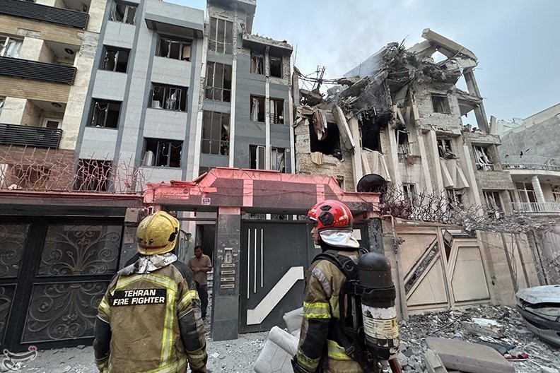 Destroyed buildings in aftermath of 2025 Israeli attack on some areas in Tehran