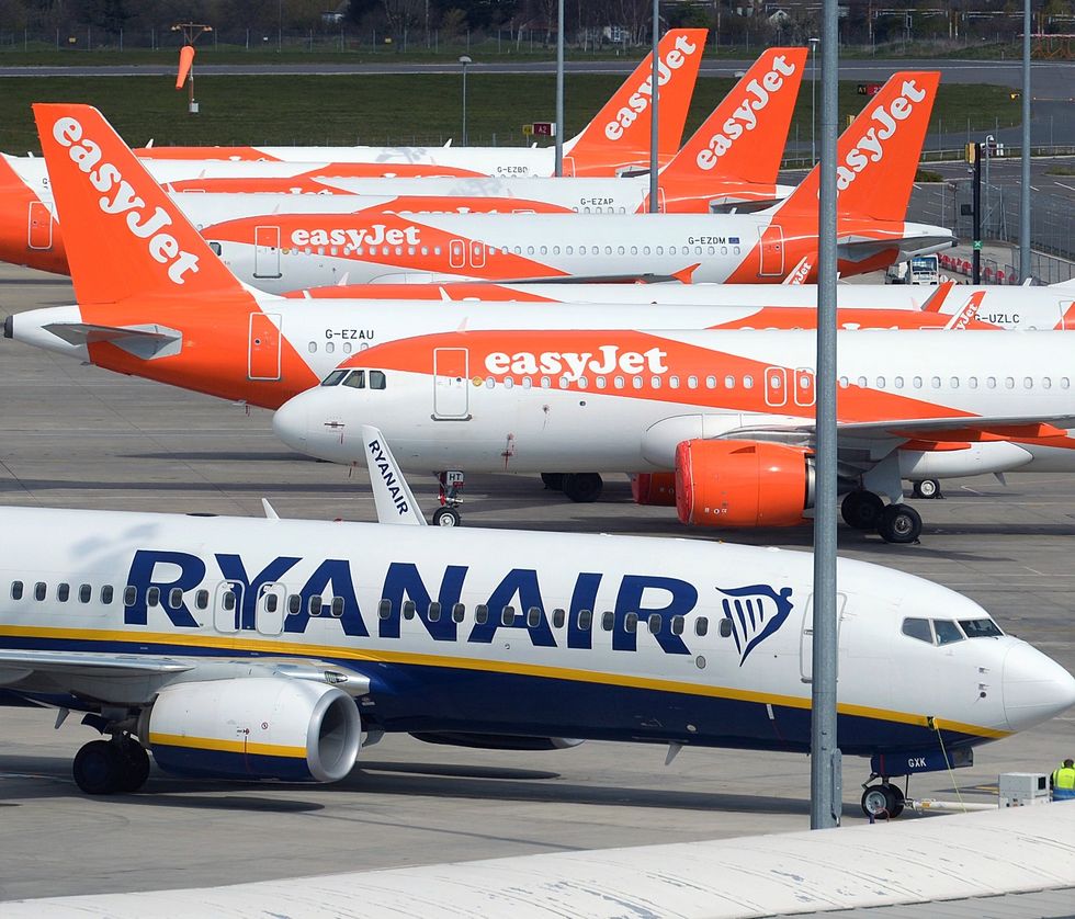 easyJet and Ryanair planes