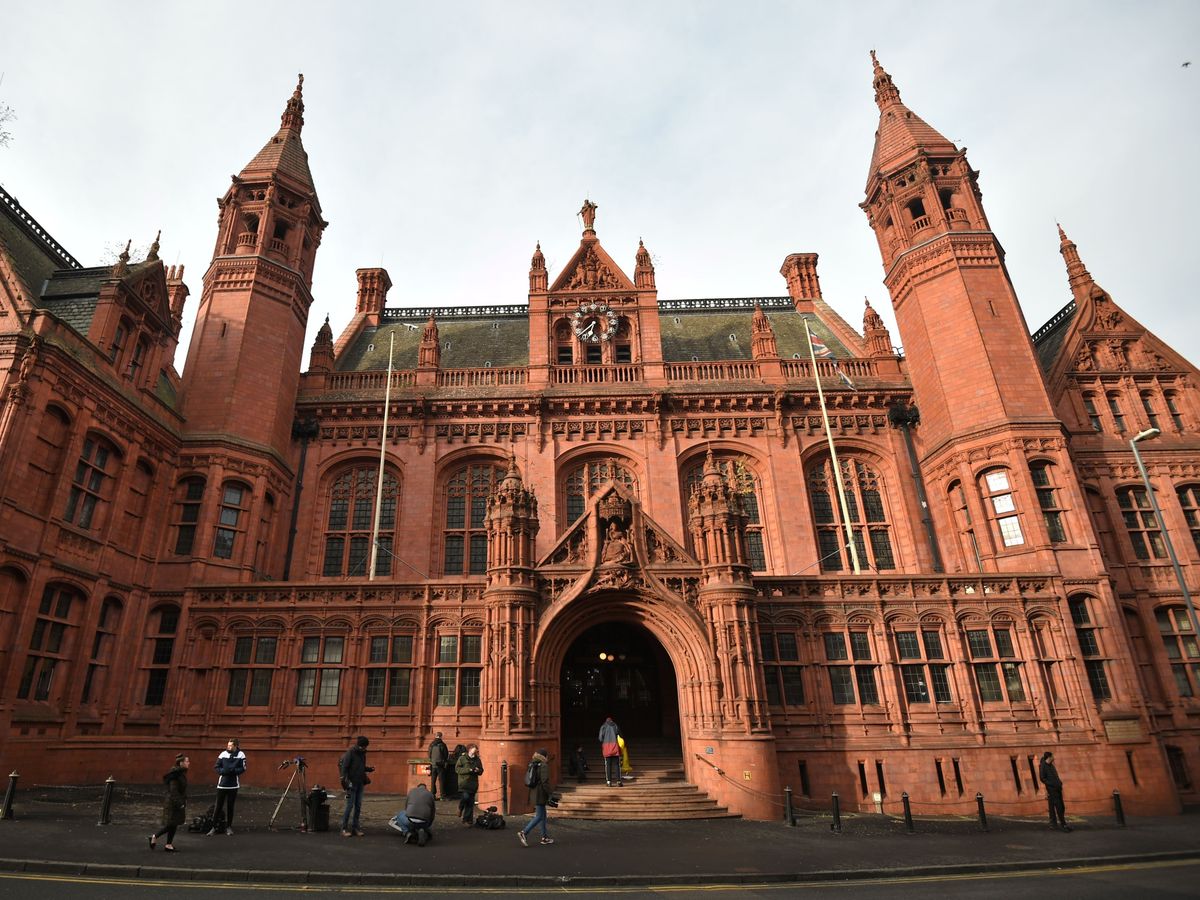 Members of the media outside Birmingham Magistrates' Court