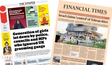 The headline on the front page of the i Paper reads: "Generation of girls let down by police, councils and MPs who ignored UK grooming gangs".