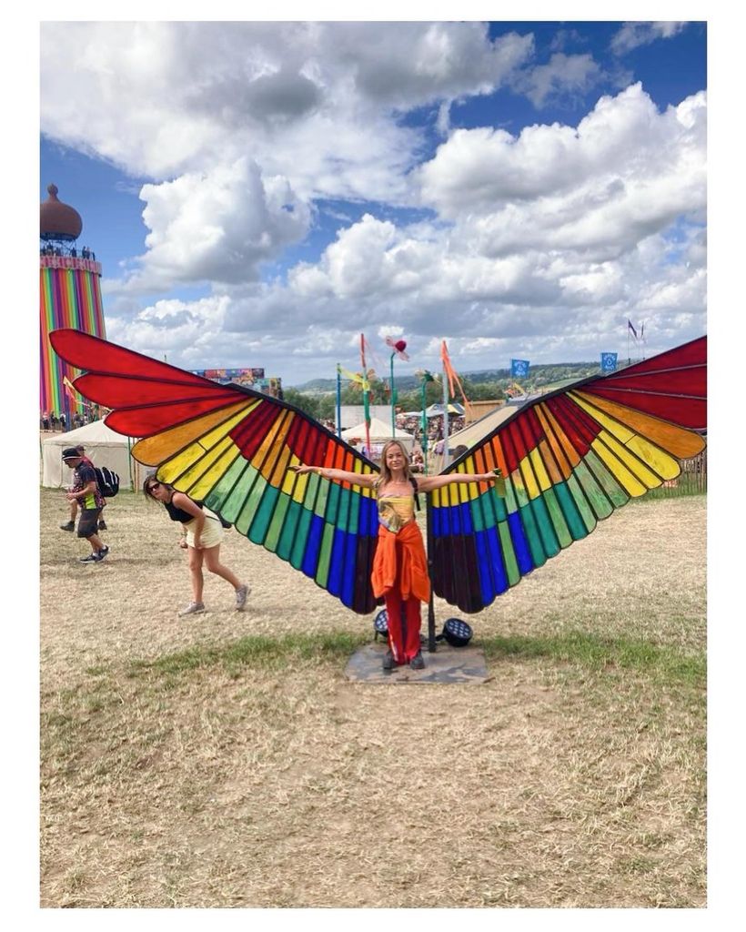 Amelia joined her sister Marina at Glastonbury