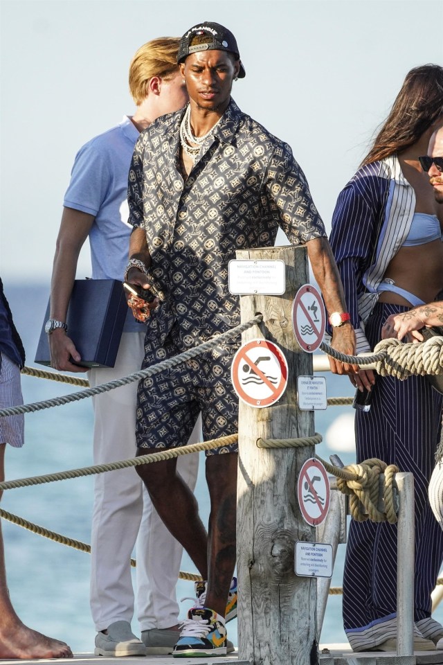 Marcus Rashford in Saint-Tropez.