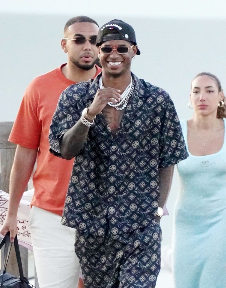 Marcus Rashford in Saint-Tropez.