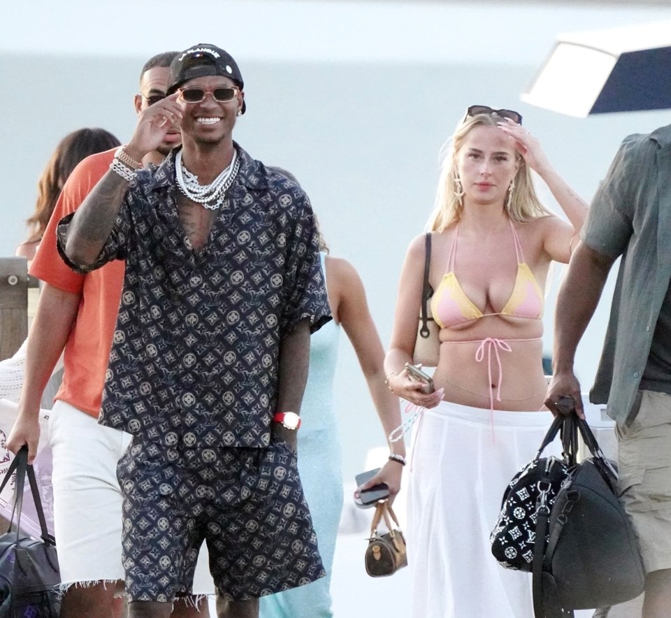 Marcus Rashford in Saint-Tropez.