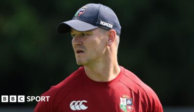 Johnny Sexton pictured in Lions training in Dublin on Monday