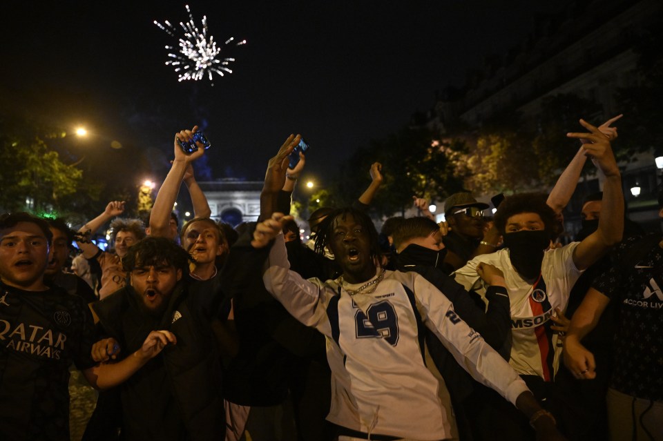 Riot police were deployed to try and maintain order