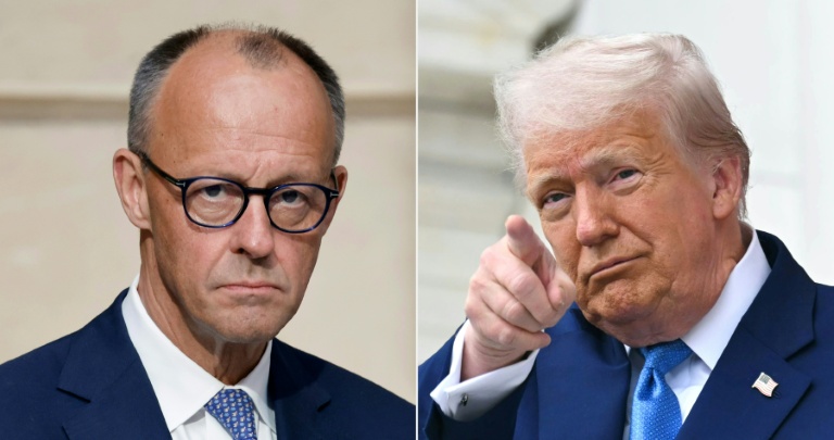 Merz, on the left, is a staunch transatlanticist at pains to maintain good ties with what he has called Germany