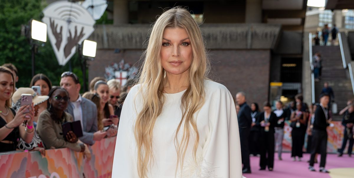 Fergie Walks Red Carpet in Feathers for London Premiere of 'Too Much'