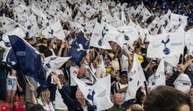 Tottenham fans supporters flags generic