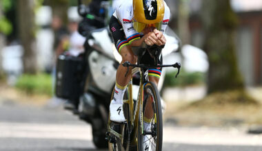 BRASSCHAAT, BELGIUM - JUNE 27: Remco Evenepoel of Belgium competes during the 126th Belgian Road Championship 2025 - Men's Elite Individual Time Trial a 40.5km one day race from Brasschaat to Brasschaat on June 27, 2025 in Brasschaat, Belgium. (Photo by Luc Claessen/Getty Images)