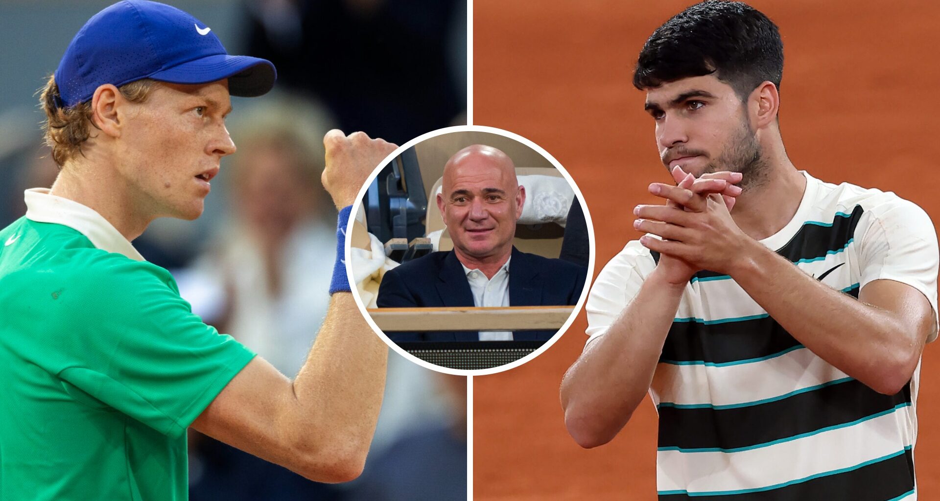 Andre Agassi predicts who will win the French Open final between Carlos Alcaraz and Jannik Sinner