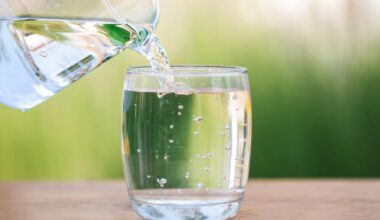 pouring a glass of water