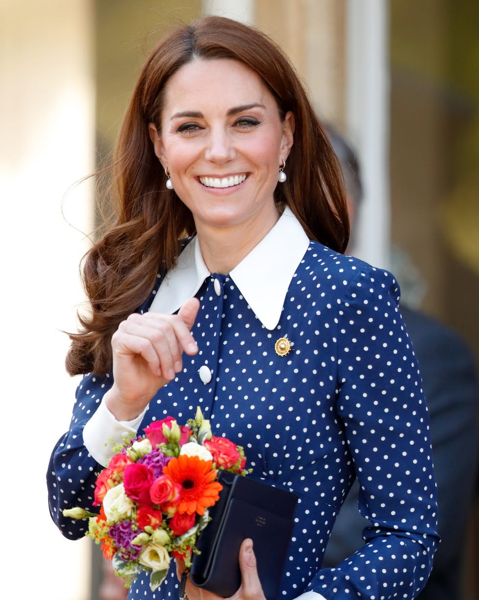 bletchley, united kingdom may 14: (embargoed for publication in uk newspapers until 24 hours after create date and time) catherine, duchess of cambridge visits the 'd day: interception, intelligence, invasion' exhibition at bletchley park on may 14, 2019 in bletchley, england. the d day exhibition marks the 75th anniversary of the d day landings. (photo by max mumby/indigo/getty images)