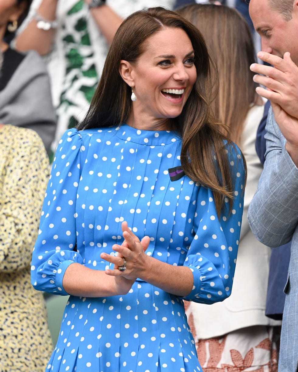 london, england july 05: catherine, duchess of cambridge attends day 9 of the wimbledon tennis championships with prince william, duke of cambridge at all england lawn tennis and croquet club on july 05, 2022 in london, england. (photo by karwai tang/wireimage)