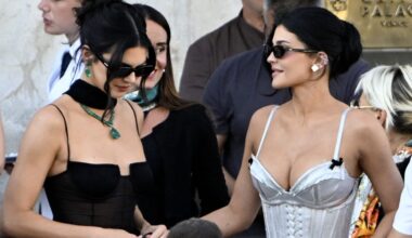Kendall and Kylie Jenner Wear Contrasting Dresses to the Bezos Wedding